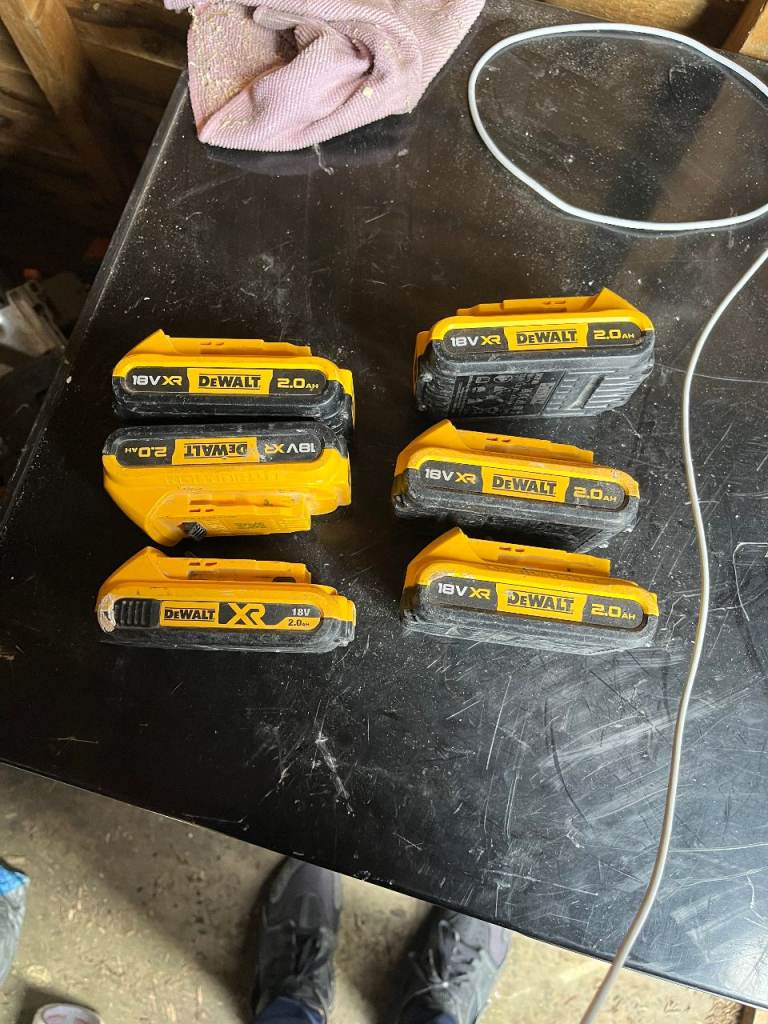 Dewalt 18V XR 2.0Ah Power Tool Batteries - Set of 6 £15 each