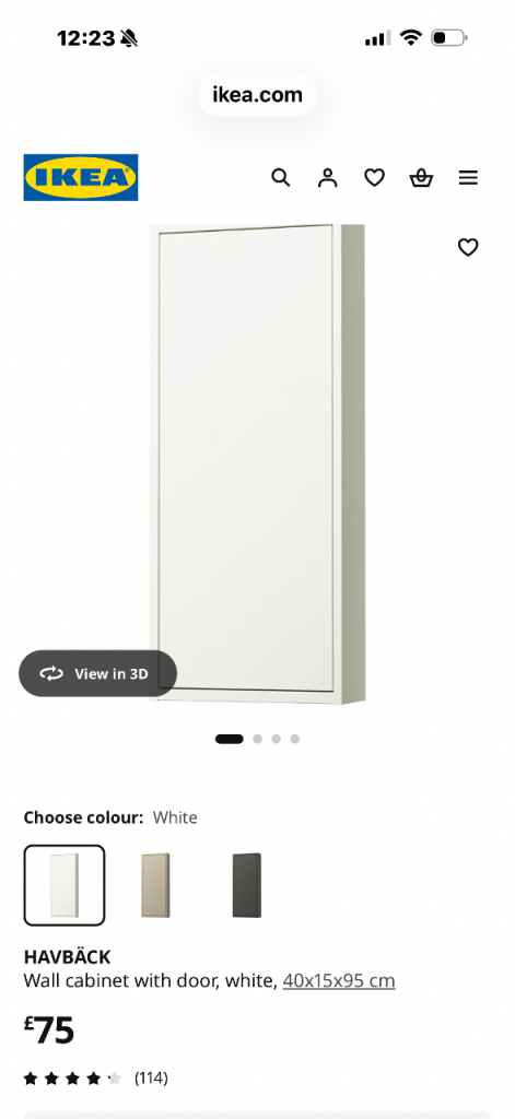 ikea slimline cabinet x 2