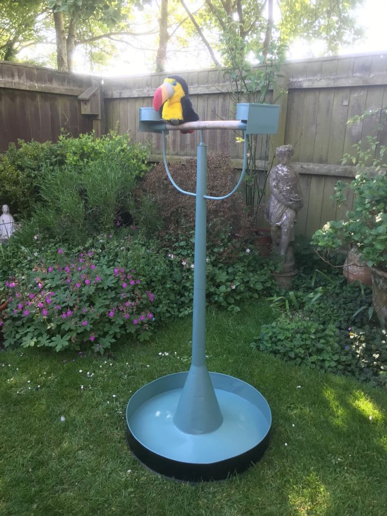 Victorian parrot T-perch stand