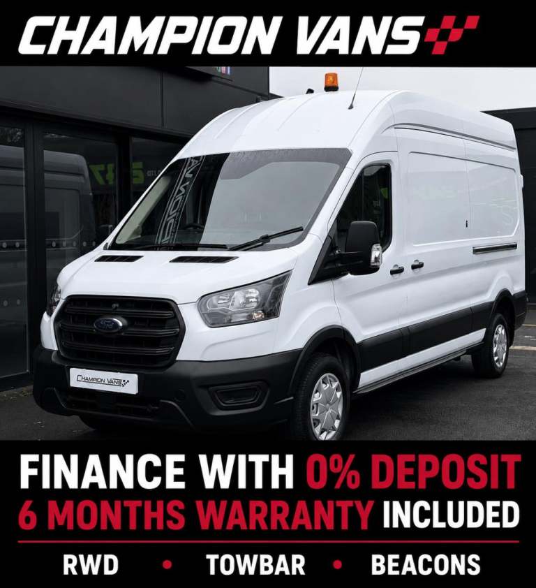 2020 Ford Transit RWD 2.0 Rear Wheel 350 Leader Van L2H3 130BHP TowBar Beacons