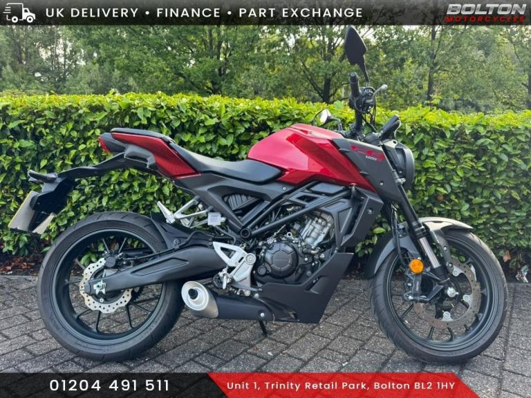 HONDA CB125R 2025 MOTORCYCLE RED 1072 MILES