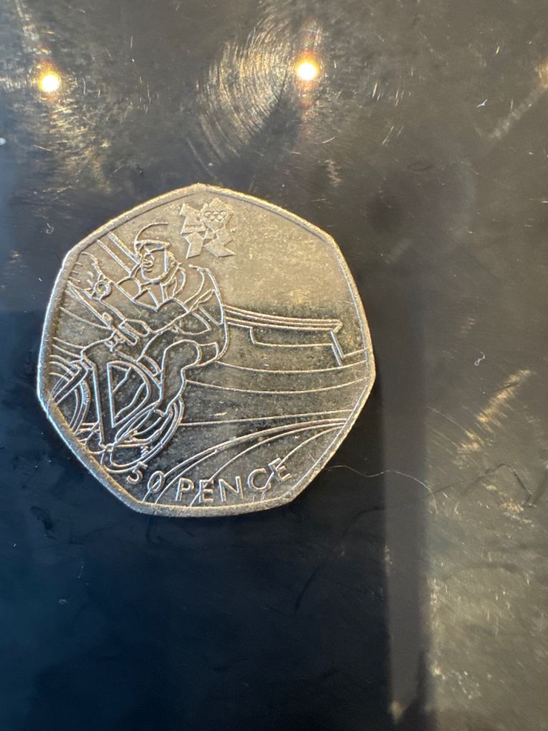 London 2012 Cycling 50p Coin – Collectible
