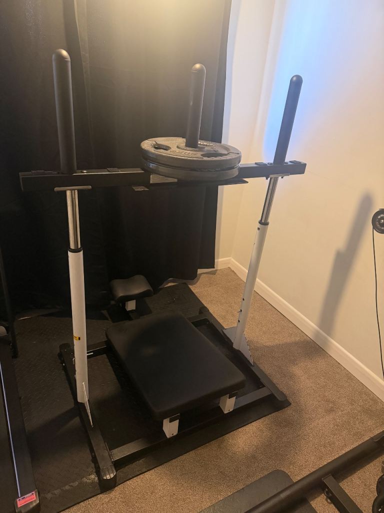 Leg Press Machine with 125kg of cast iron weight plates .