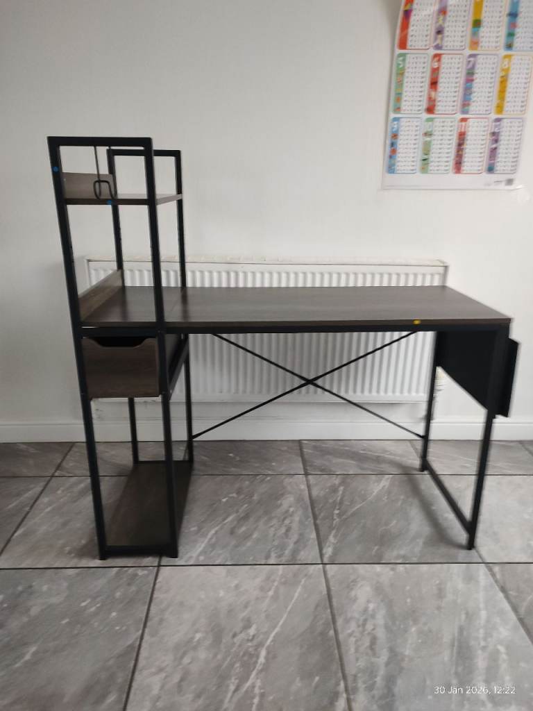Computer Desk with shelves and drawer - New - 16.13