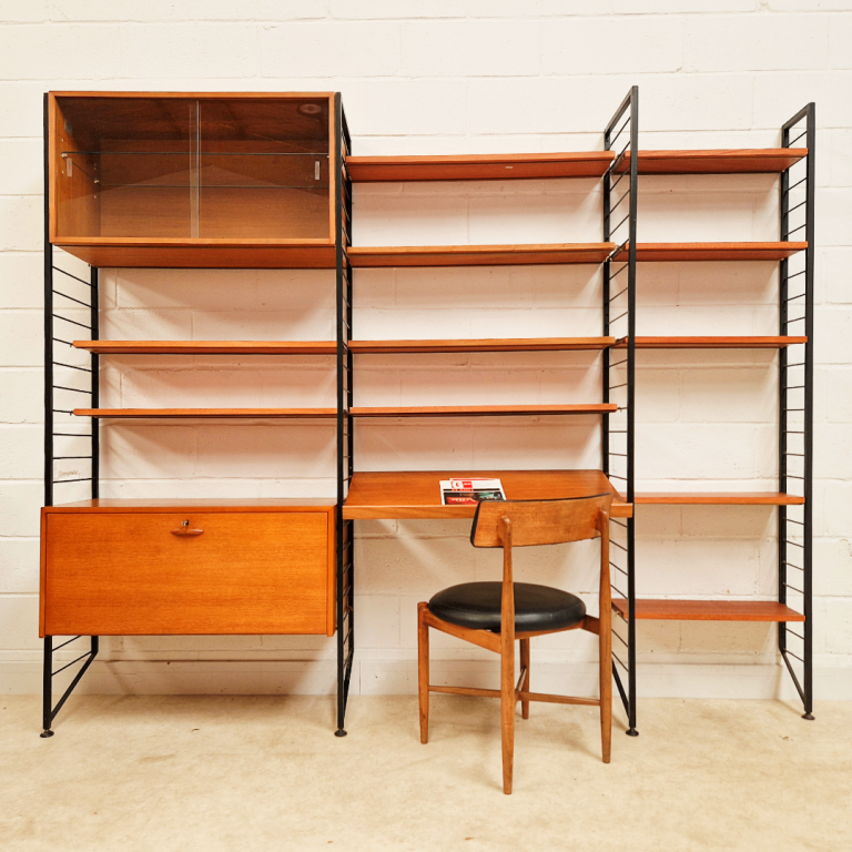Staples Ladderax Vintage 1960s Mid Century 3 Bay Danish Design Cabinet Sideboard PG264B