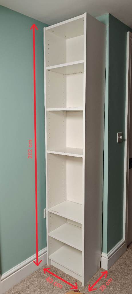 Bookshelf IKEA Billy white 40x28x202 cm