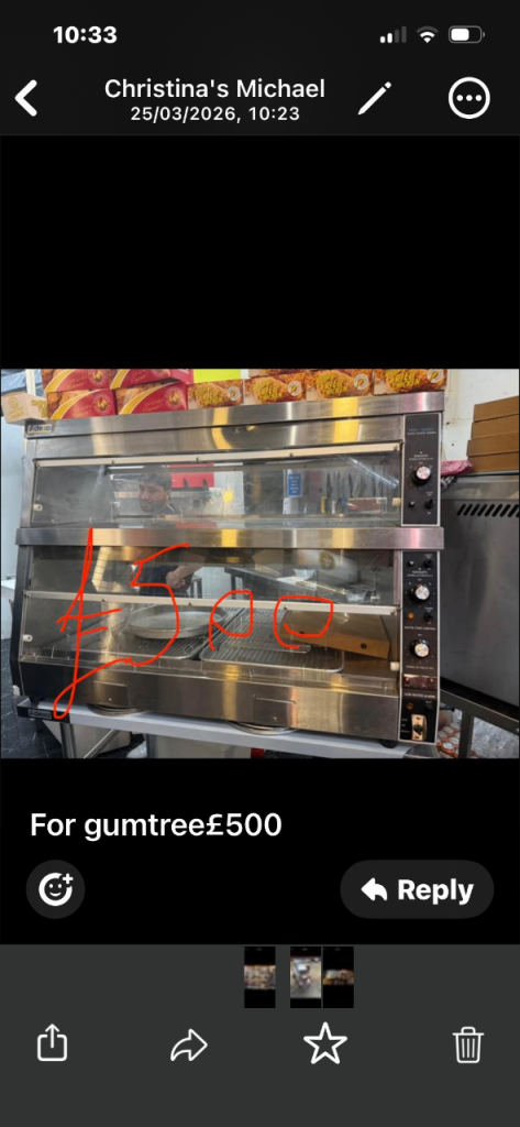 Fried chicken display