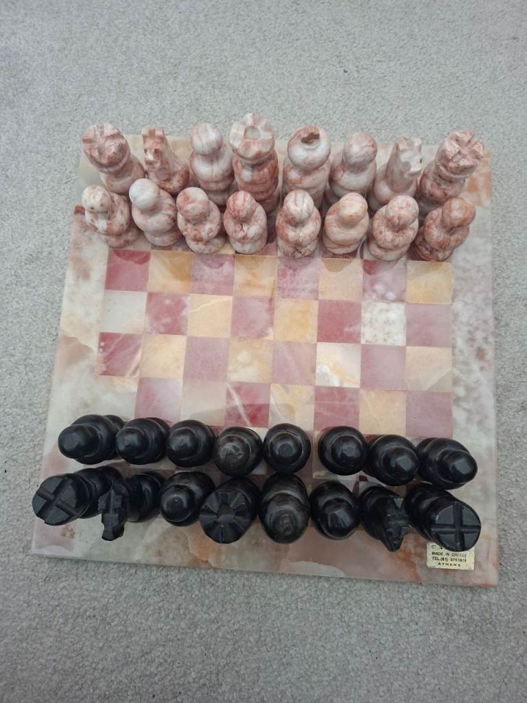 Marble Chess Set, Made In Greece. Excellent Quality, heavy board.  Collection only.