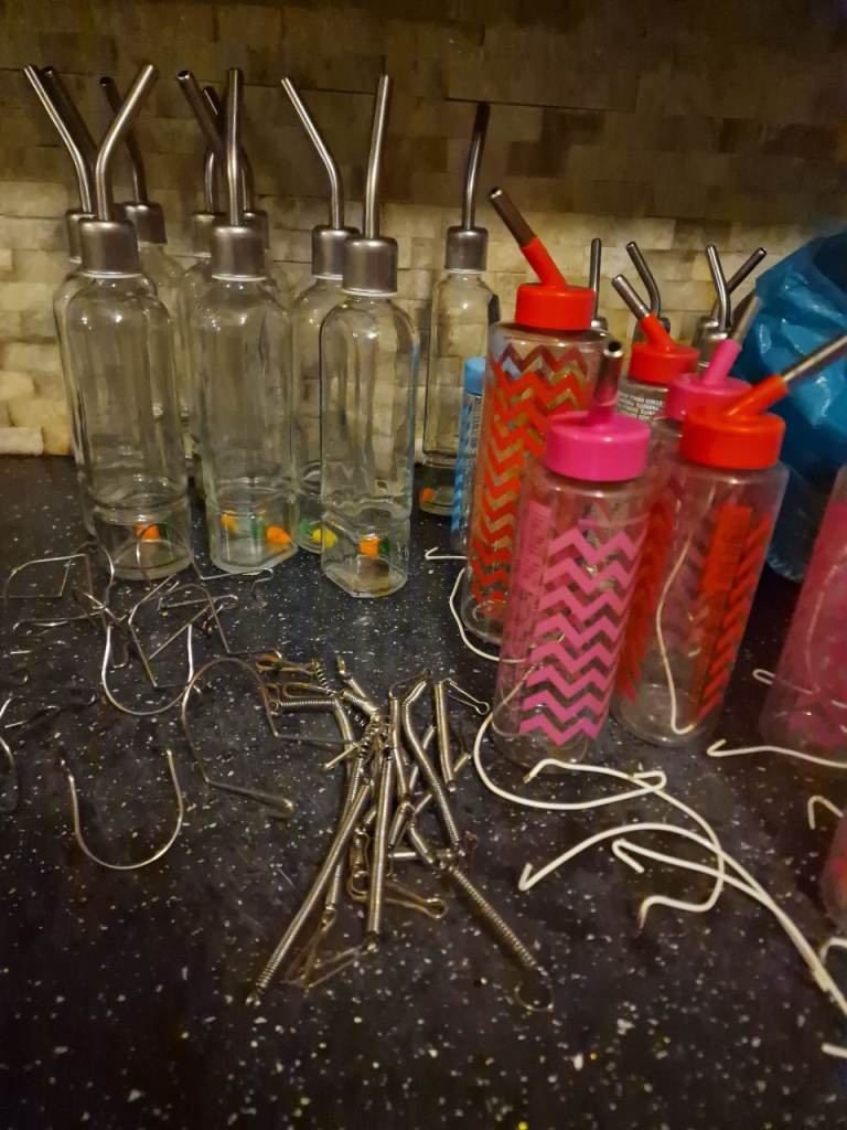 Pet water bottles medium and large