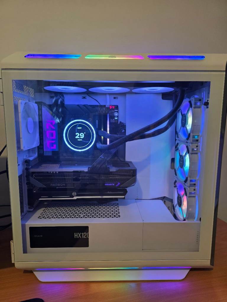 High-end white PCSpecialist gaming PC