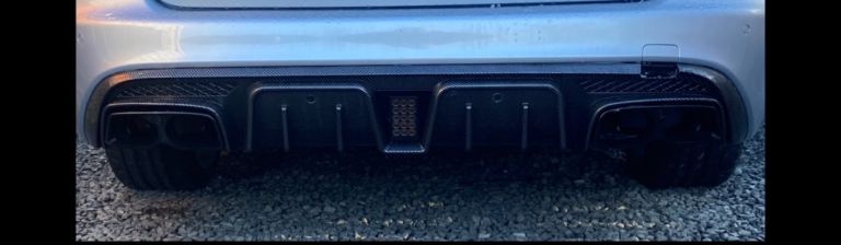 Mercedes C class c63 rear diffuser Quad tail pipes