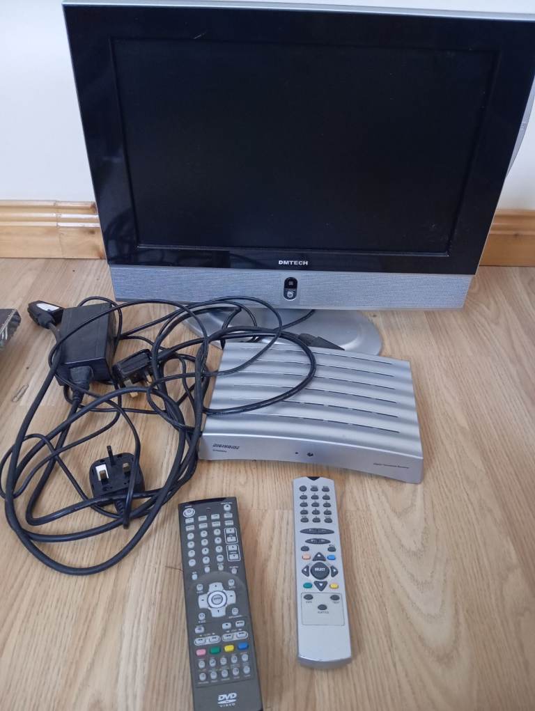 17"D M Tech television and digital box 