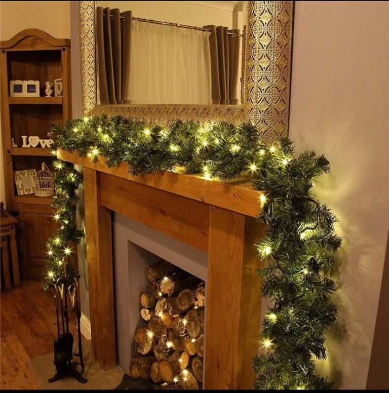 John Lewis Christmas Garland - 8ft - Fireplace or Banisters