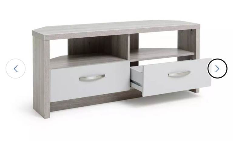 Argos Home Venice 2 Drawer Large Corner TV Unit - WALNUT