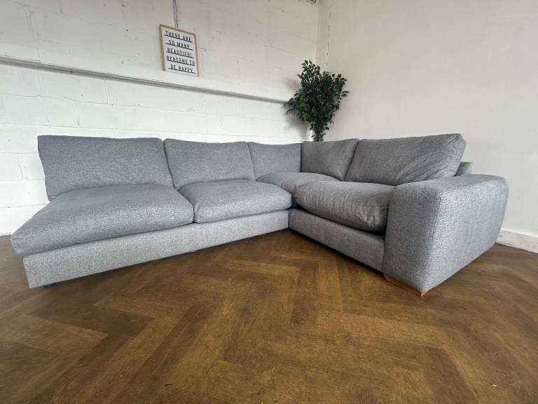 Deep Sit Houghton Chaise Sofa – Grey Fabric, As Good As New
