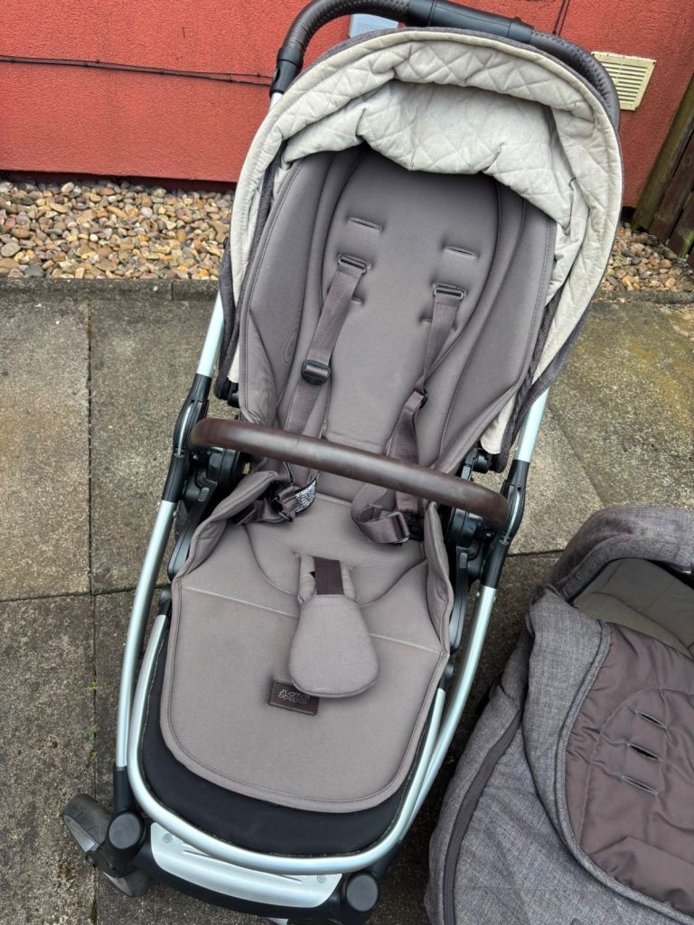 Mamas & Papas Flip XT2 Travel System – Grey Pushchair, Carrycot & Footmuff