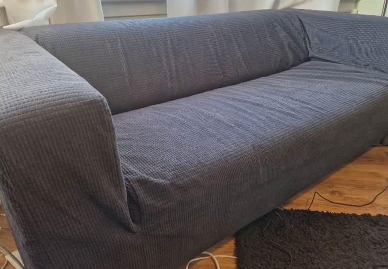 IKEA Klippan sofa with charcoal cover