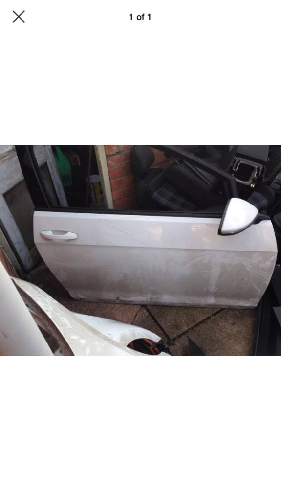 vw golf 2014 -2019 passenger side door with mirror