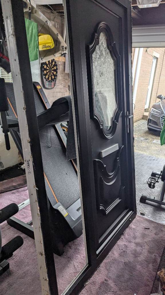 Upvc front door complete with frame. 