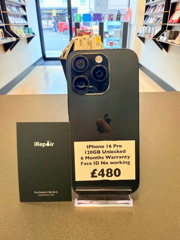 IPhone 16 Pro 128GB Unlocked 6 Months Warranty Face ID No working