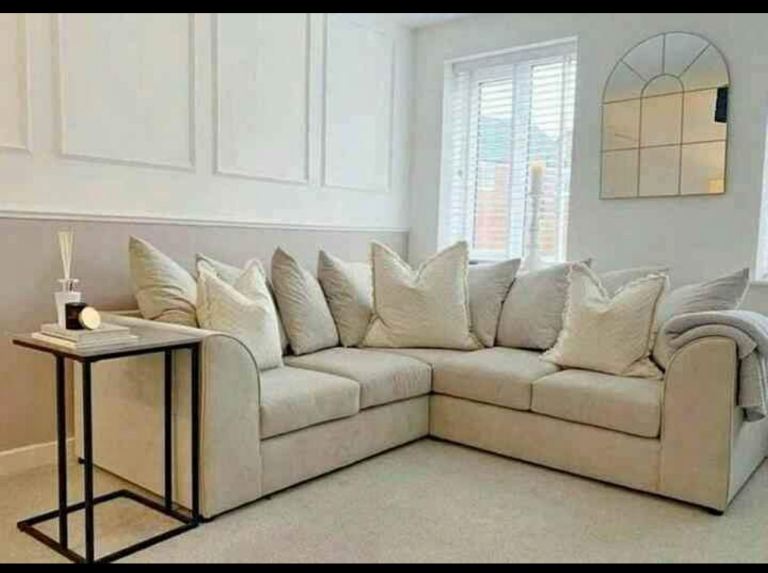 Full corner sofa plush velvet amazing quality 