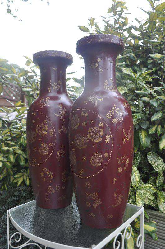 Pair of oriental influenced vases