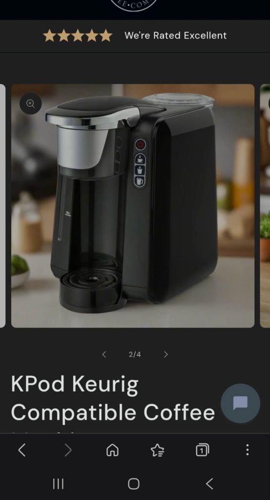 Keurig KPod Compatible Coffee Machine - Black