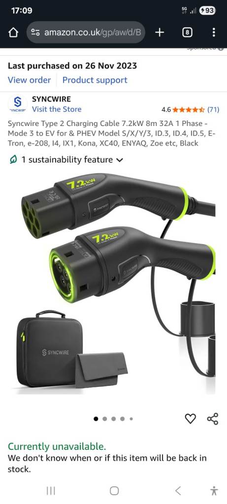 CC2 EV charging cable - Universal, street charger or for home charging with plug