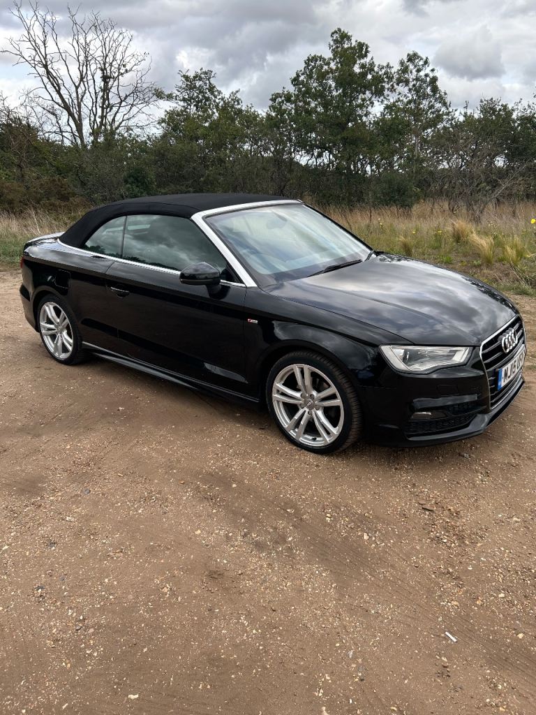 Audi A3 S Line Convertible Manual Diesel in Black 