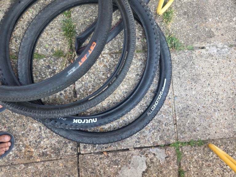 Bike Tyres & Tubes – Various Brands, Good Condition