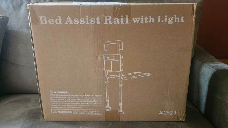 Agrish Bed Assist Rail with Motion Light – NEW & Unopened