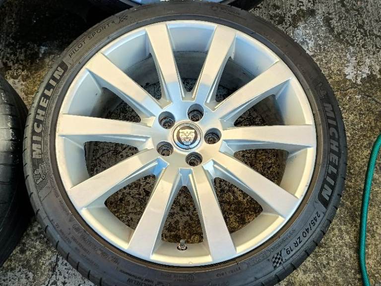 19" Genuine Jaguar Alloys 5x108 Wheels Tyres XF XE XJ XK X S Type
