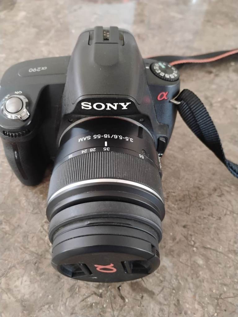 Sony Alpha a290 DSLR Camera with Two Lenses and Charger