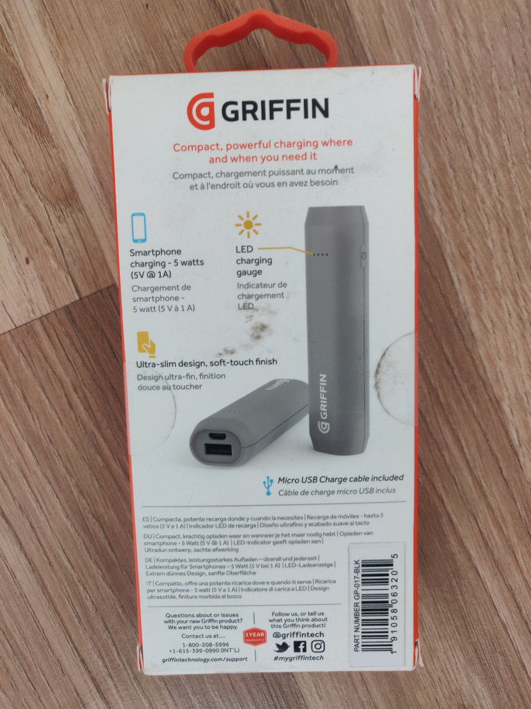 Griffin Power Bank Ultra-Slim (New in a Box)