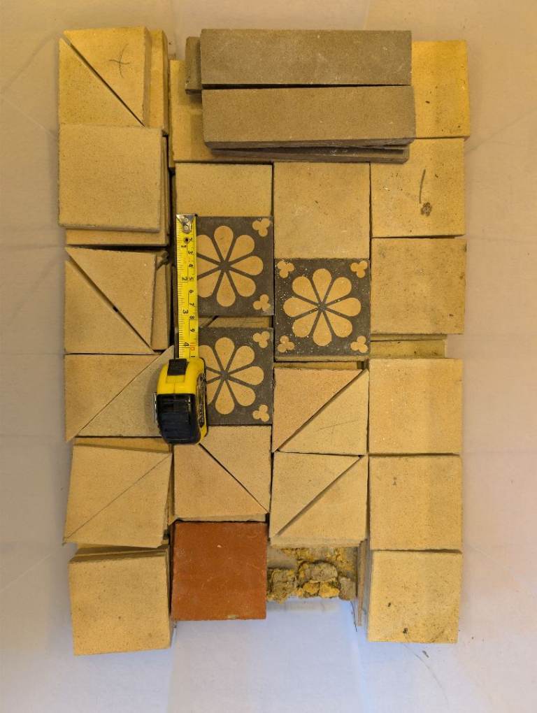Original Reclaimed Victorian Geometric Floor Tiles – Job Lot (140+ Pieces)