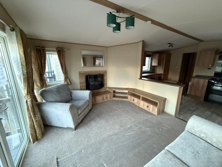 40x13 Wood Clad Static Caravan - DG, CH, French Doors - Offsite Sale / Own Land