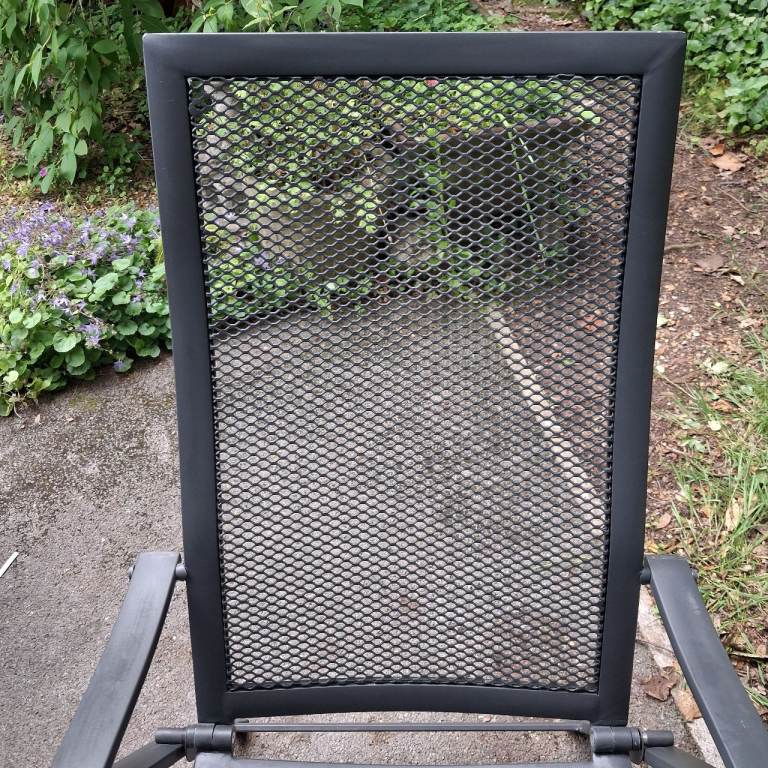 Metal Adjustable Garden / Patio Chairs & Seat Covers x 2 - Like new ...
