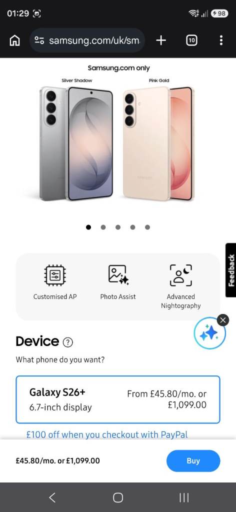 Samsung s26 plus 