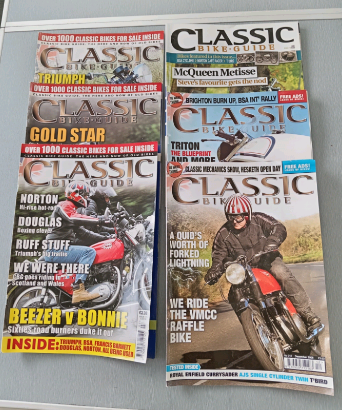 A Bundle of 6 Classic Bike Guide Magazines. 