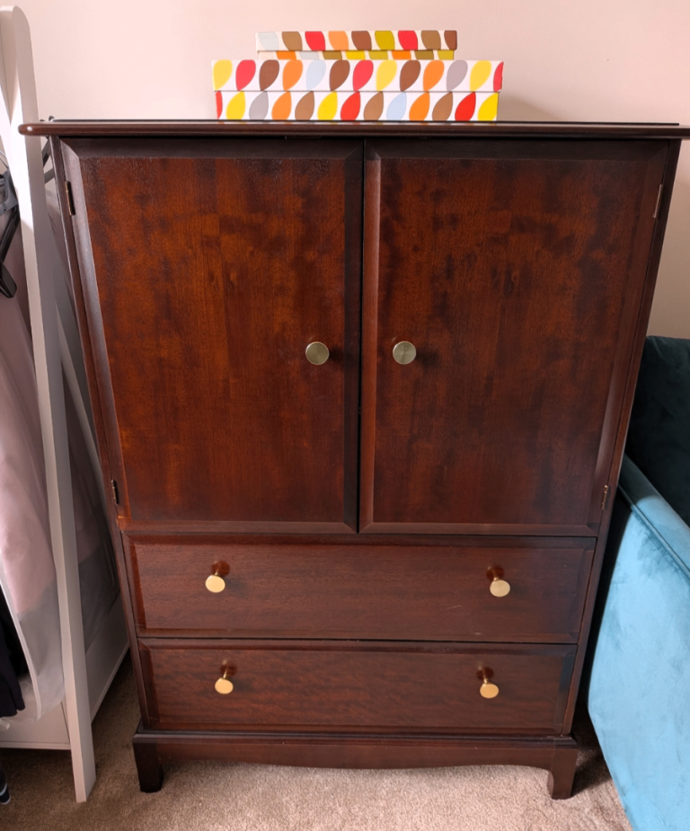 Original Stag Minstrel 2 drawer Linen Cupboard home office sideboard storage