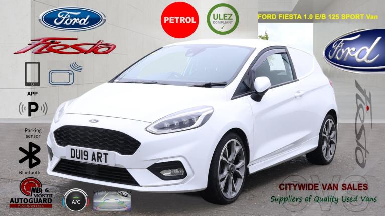 2019 Ford Fiesta 1.0 Ecoboost 125 Sport Van NO VAT CAR DERIVED VAN Petrol Manual