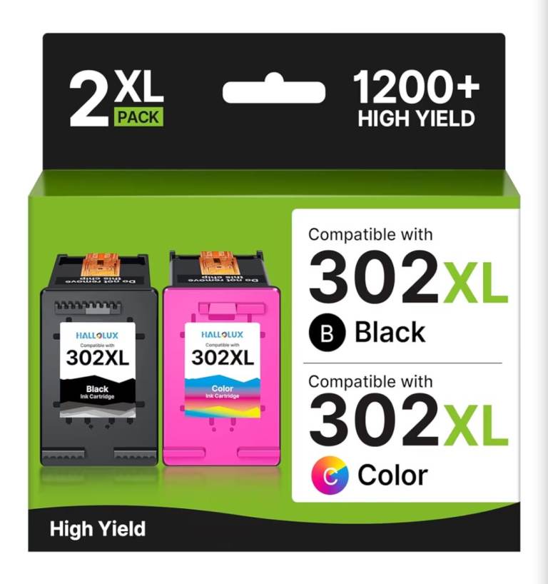 302XL Ink Cartridges Black and Colour Replacement 