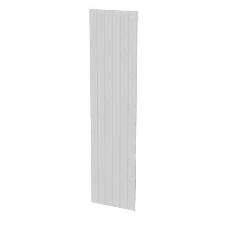 White Primed One Side Slatted Wood Easy connect Decorative wall panel (H)2440mm   x 2
