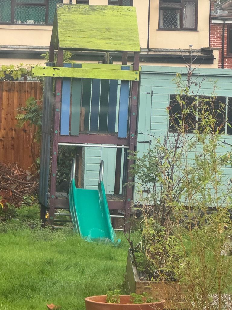 FREE Wood slide for garden 