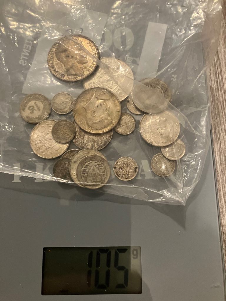 100g scrap silver coins 