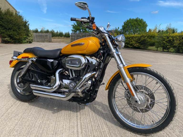 2008 57 HARLEY DAVIDSON XL 1200 C XL1200 CUSTOM SPORTSTER YELLOW CRUISER STUNNER