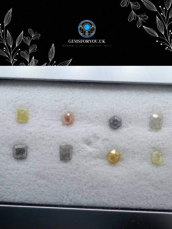 2.30CT natural diamond parcel mixed cuts & colour clarity i3 sizes between 3.3mm x 4.3mm