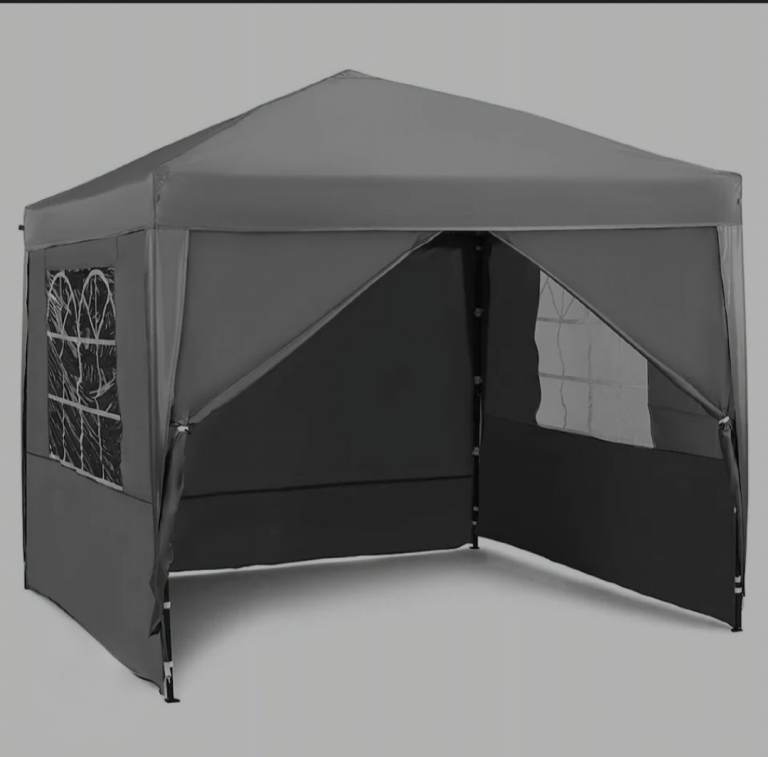 Vonhaus 2.5m x 2.5m pop up gazebo grey 