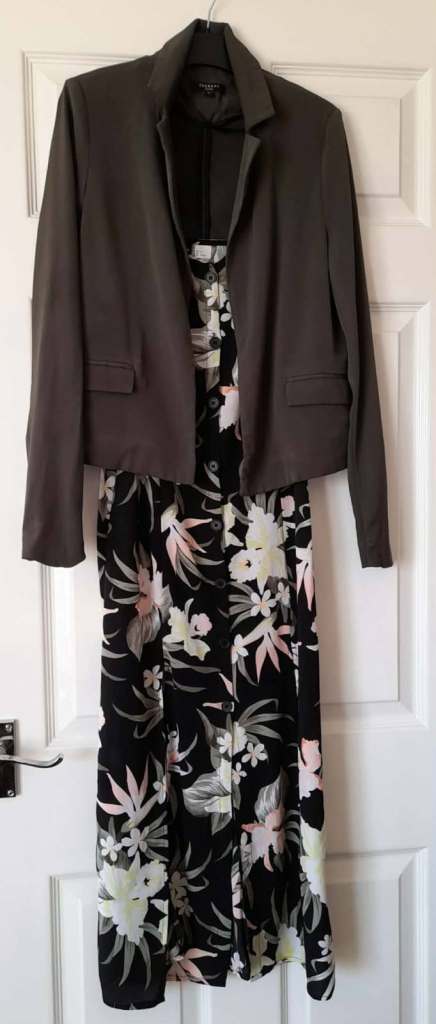 Size 6 shoulder strap dress and jacket combi (would separate)