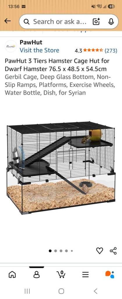 Pawhut Hamster cage 
